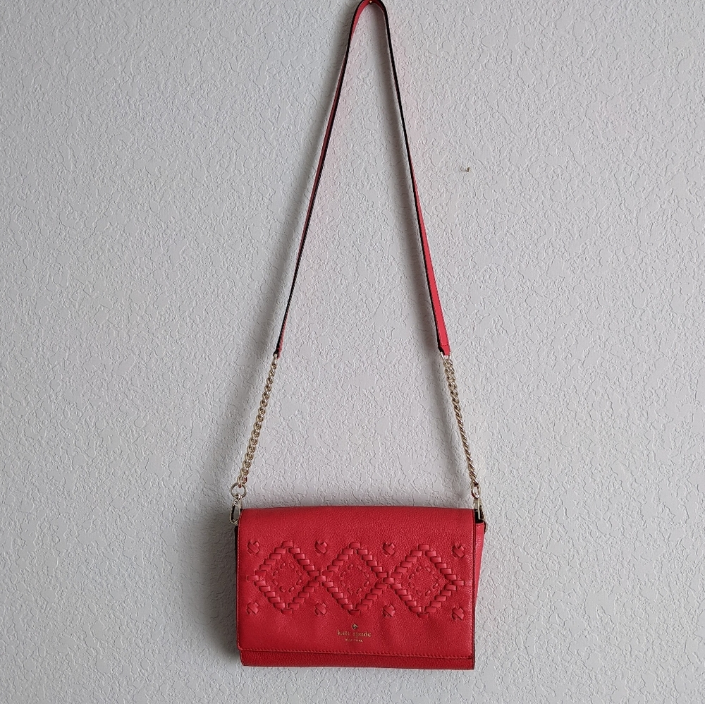 NEW Kate Spade Flynn Street Valencia Crossbody Bag Red